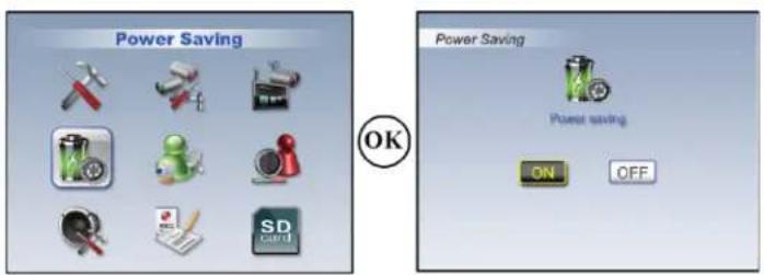 Power Saving Power Saving Power saving ON OFF