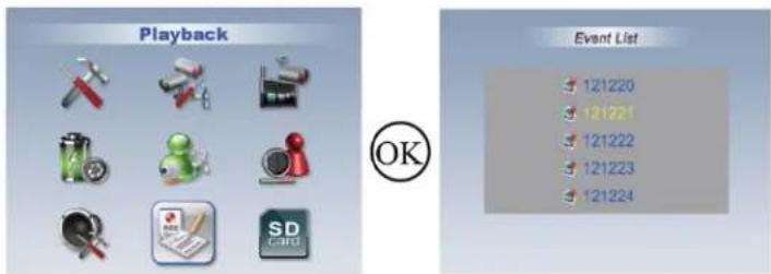 Playback OK Event List 121220 121221 121222 121223 121224