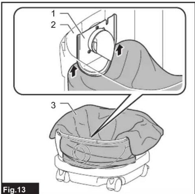 MAKITA GCV04 - Installing polyethylene bag - 1