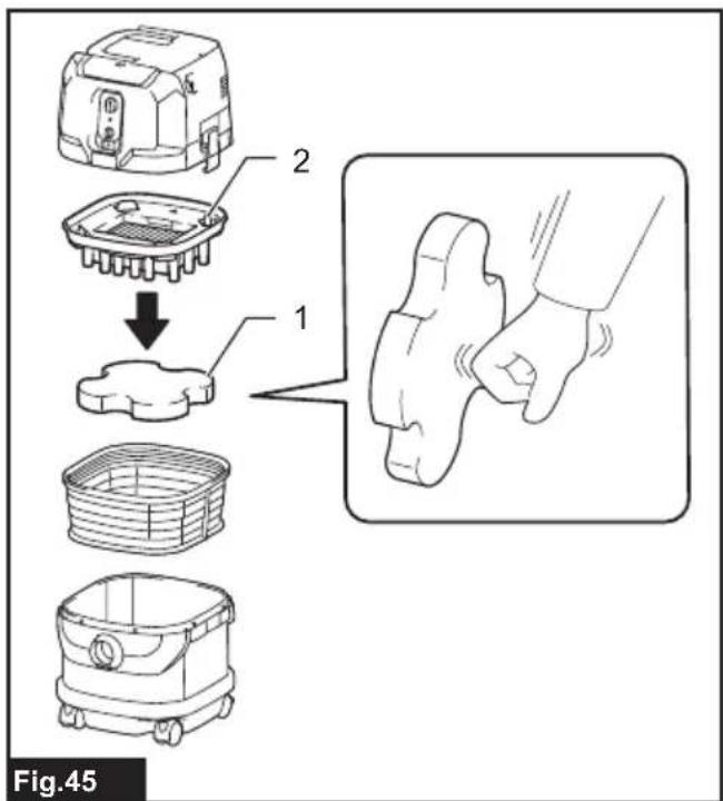 MAKITA GCV04 - Cleaning of powder filter (HEPA) and prefilter - 2
