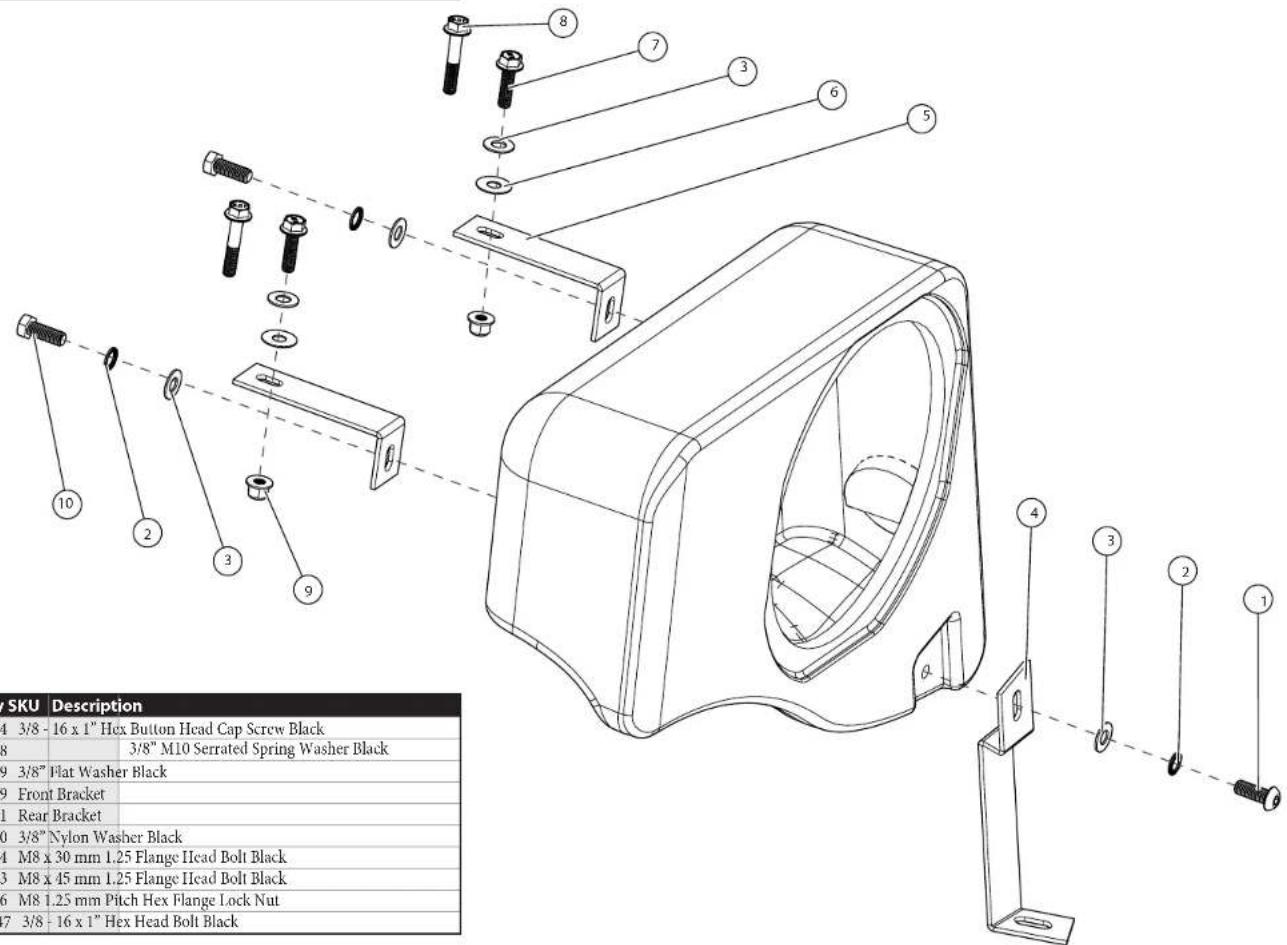 JL Audio Stealthbox SB-J-WRUD/10TW1/BK - INCLUDED HARDWARE - 1