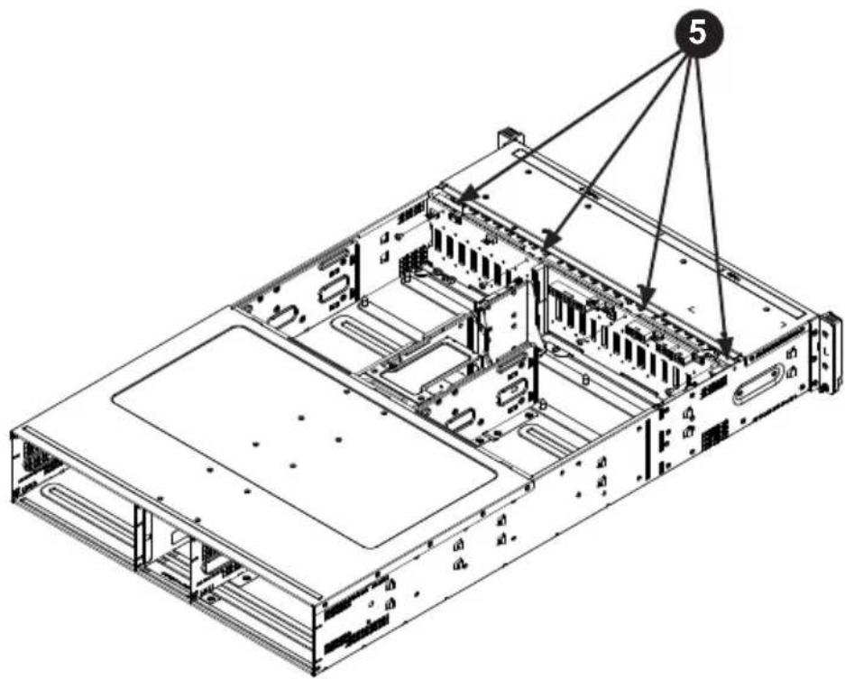 Supermicro SuperServer 2028TP-DNCFR - Removing the Backplane from the Chassis - 1