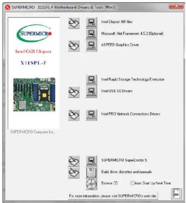 SUPERMICRO X11SPL-F Motherboard Drivers & Tools (Win7) Intel Chipset INF Files Microsoft .Net Framework 4.5.2 (Optional) ASPEED Graphics Driver Intel Rapid Storage Technology Enterprise Intel USB 3.0 Drivers Intel PRO Network Connections Drivers SUPERMICRO Computer Inc. SUPERMICRO SuperDoctor 5 Buil…