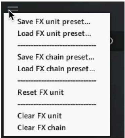 NATIVE INSTRUMENTS Modular Icons - 10.2.Managing FX Presets - 1