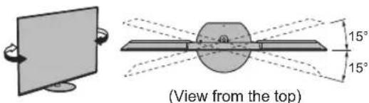 PANASONIC TH-55JX950Z - Adjusting the panel to your desired angle - 1