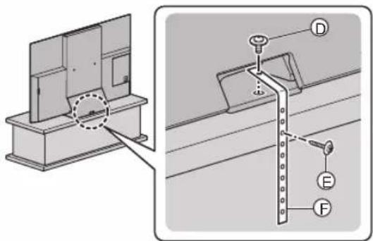 PANASONIC TH-65HZ2000U - Attaching the fall-prevention parts - 4