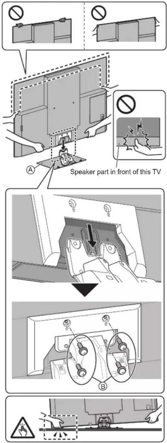PANASONIC TH-65HZ2000U - Assembling the pedestal - 1