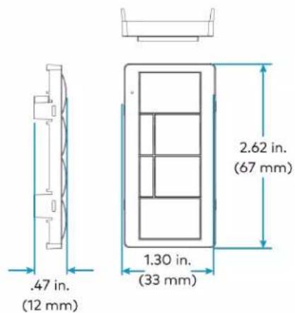 Crestron ZUMLINK-US-HALLWAY-DLS-RLY - Dimension Drawings - 3