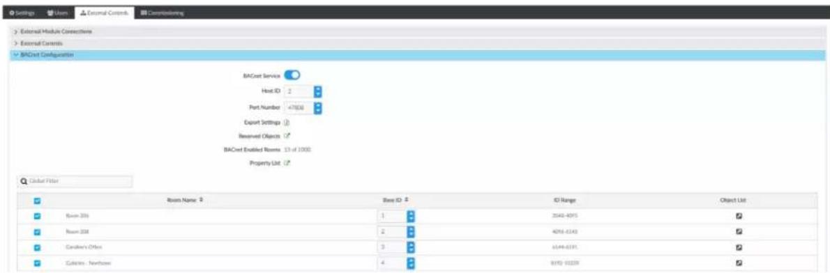 Crestron ZUMLINK-US-HALLWAY-DLS-RLY - Configure the BACnet settings: - 1