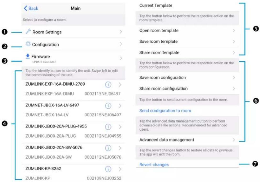 Crestron ZUMLINK-US-HALLWAY-DLS-RLY - Zūm App Main Screen - 1