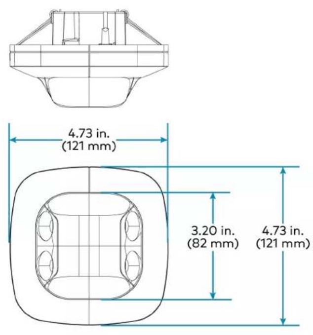 Crestron ZUMLINK-US-HALLWAY-DLS-RLY - Dimension Drawings - 4