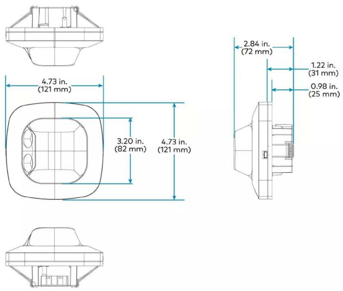 Crestron ZUMLINK-US-HALLWAY-DLS-RLY - Dimension Drawings - 7
