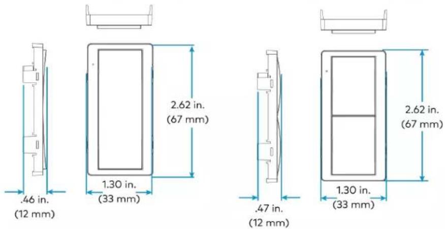 Crestron ZUMLINK-US-HALLWAY-DLS-RLY - Dimension Drawings - 1