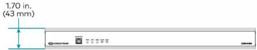 Crestron ZUMLINK-US-HALLWAY-DLS-RLY - Dimensions - 2
