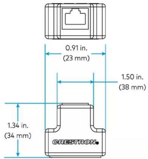 Crestron ZUMLINK-US-HALLWAY-DLS-RLY - Dimensions - 1