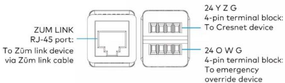 Crestron ZUMLINK-US-HALLWAY-DLS-RLY - ZUMLINK-CONV-CN Connections - 1