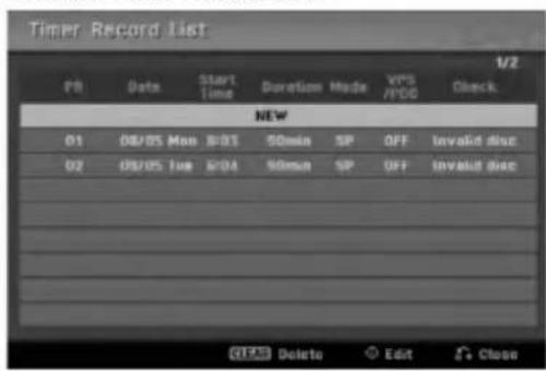 LG DR199H - Checking Timer Recording Details - 1