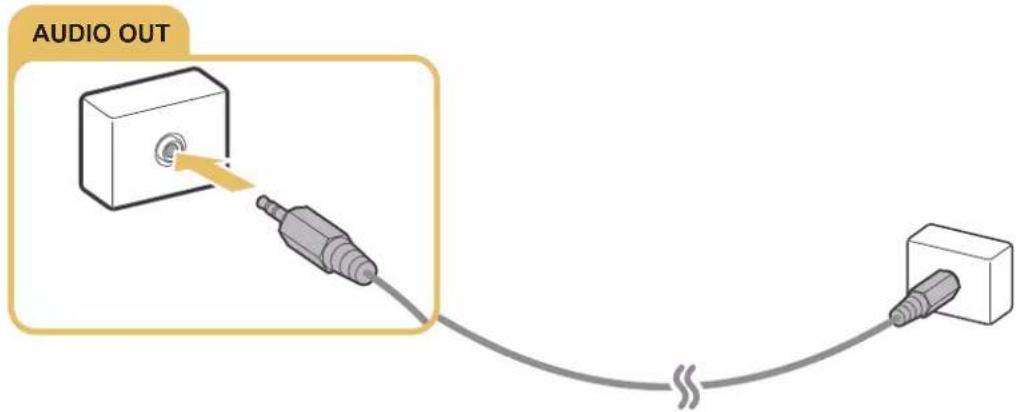 SAMSUNG UA48JU6670U - Connecting with a stereo audio cable - 1