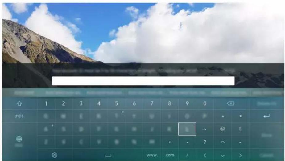 SAMSUNG UA78KU6570U - Entering Text using the On-Screen QWERTY Keyboard - 1
