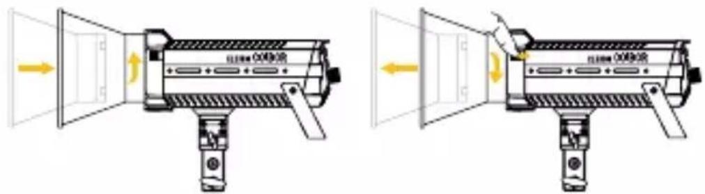 COLBOR CL330M - Installation and removal of reflector - 1