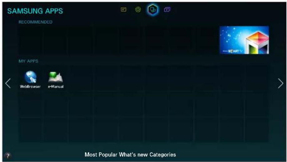 SAMSUNG UN48H8000AH - Using the SAMSUNG APPS Panel - 1