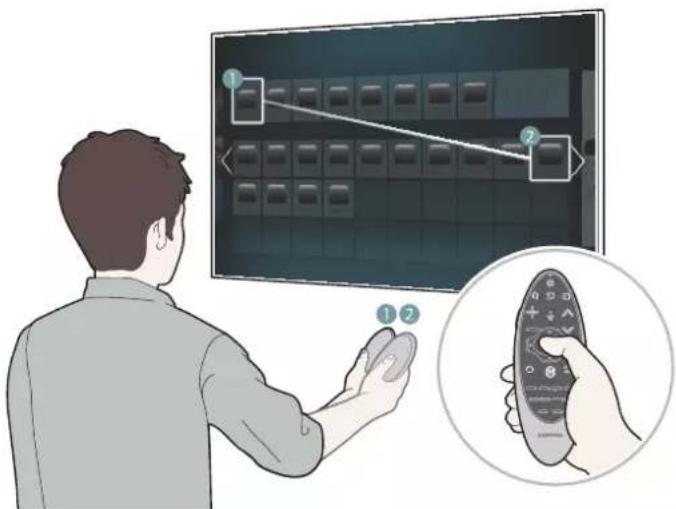 SAMSUNG UN48H8000AH - Controlling the TV by Moving the Samsung Smart Control - 1