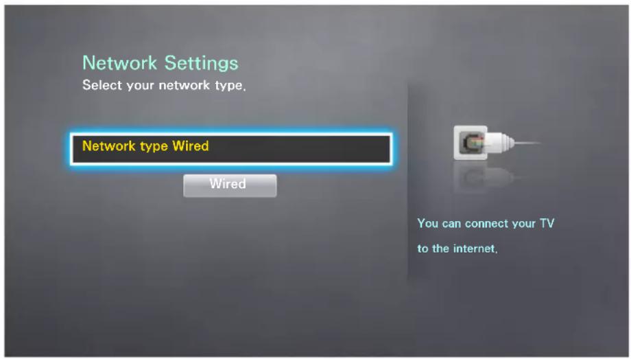 SAMSUNG UN48H8000AH - MENU > Network > Network Settings - 1