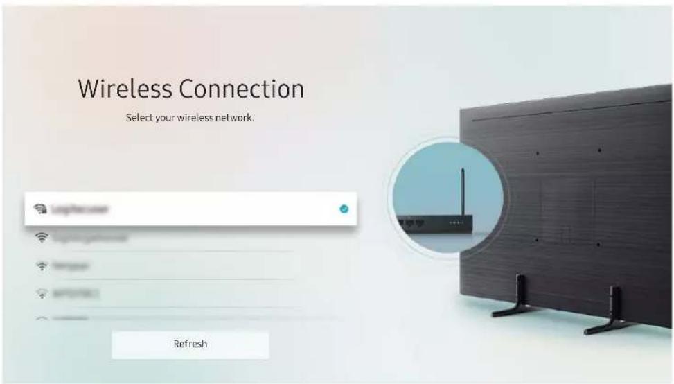 SAMSUNG QN55Q8CNAP - > Settings > General > Network > Open Network Settings > Wireless - 2
