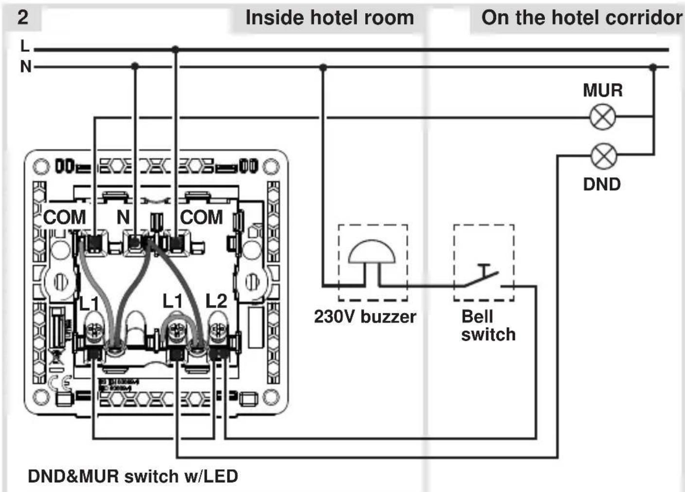 HAGER WGCXHDCAS - Connecting the device - 1