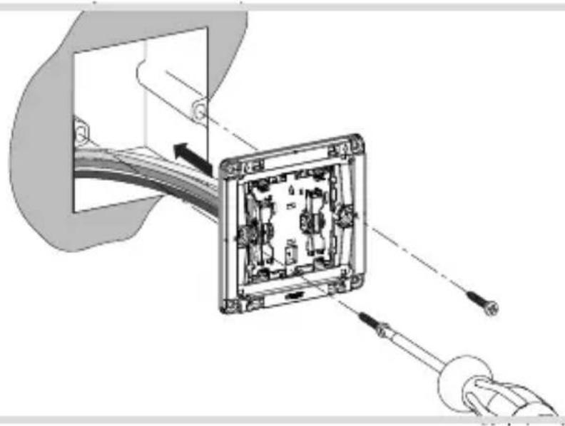 HAGER WGCXL141PKB - Installing the device into the wall box - 1