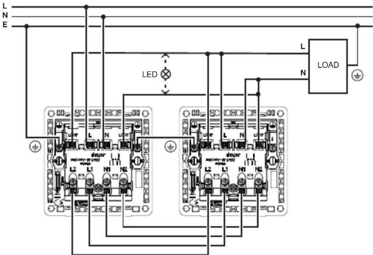HAGER WGCXL2D12NNB - Connecting the device - 5
