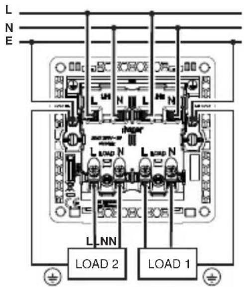 HAGER WGCXL2D1NKB - Connecting the device - 2