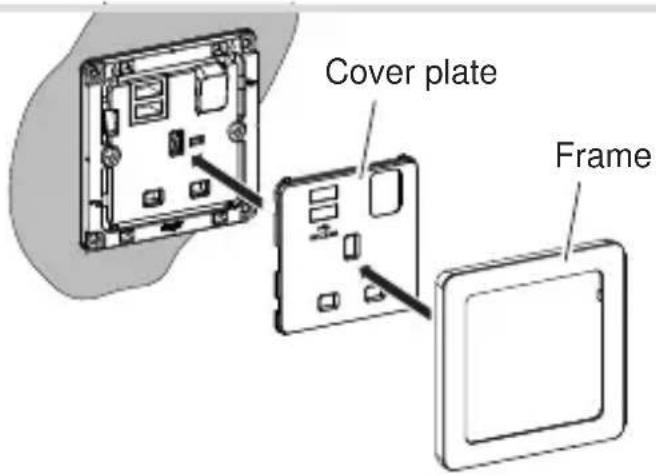HAGER WGCXS113SUSBEG - Assembling the cover plate and frame - 1