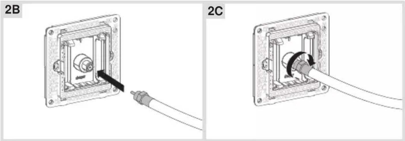 HAGER WGCXT1TVEG - Connecting the TV outlet - 2