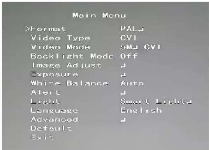 Dahua Technology HAC-HFW2501T-I8-A - Operating OSD Menu - 7