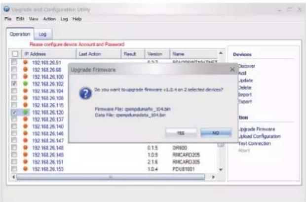 CyberPower PDU33103 - Select Upgrade Firmware. - 2