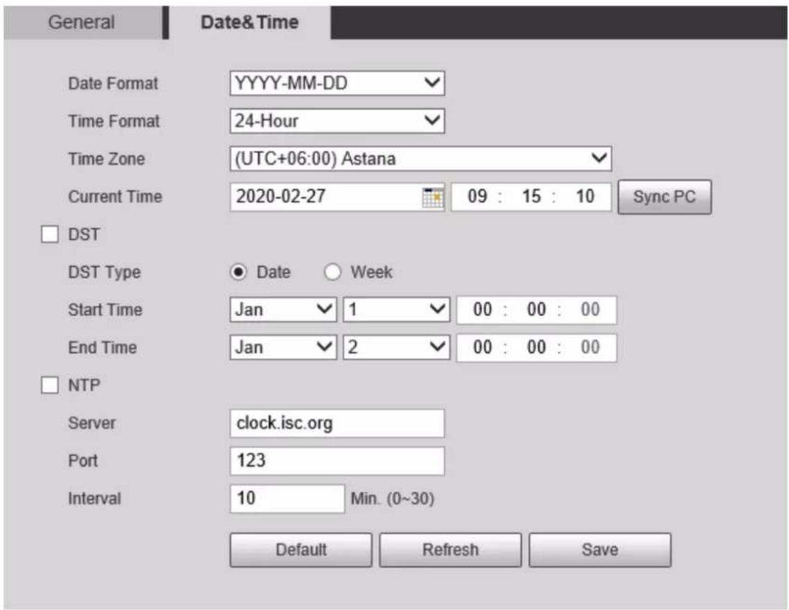 Dahua Technology PTZ85260-HNF-WA-FL - Date & Time - 1