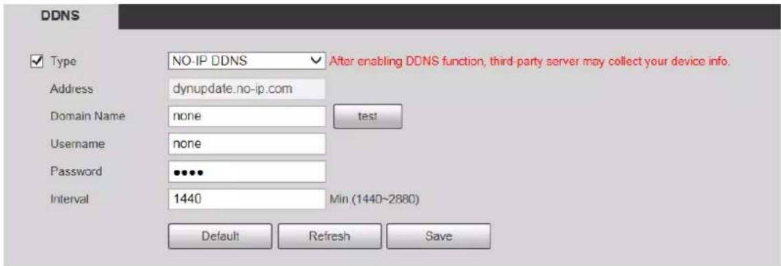 Dahua Technology PTZ85260-HNF-WA-FL - Step 1 Select Setting > Network > DDNS. - 1