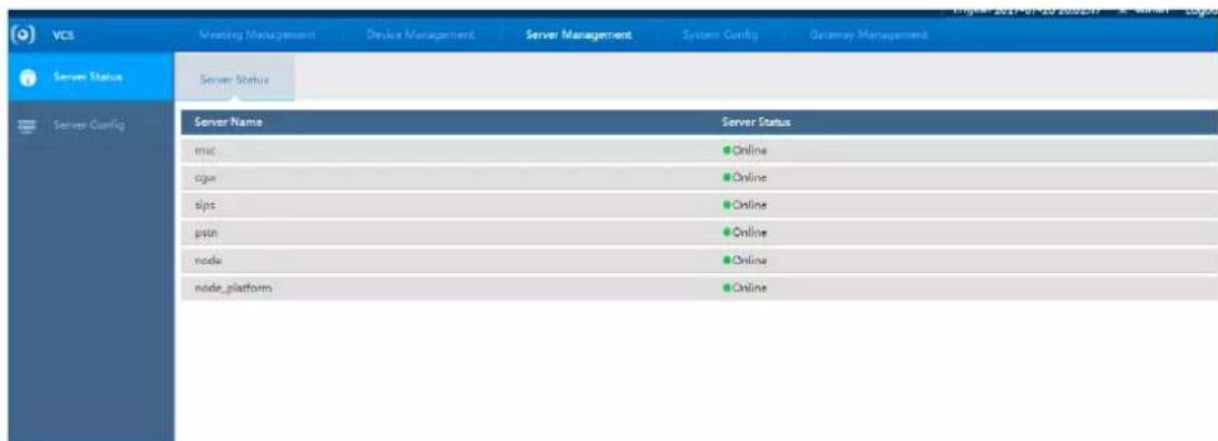 Dahua Technology VCS-MCU91B0 - Service Status - 1