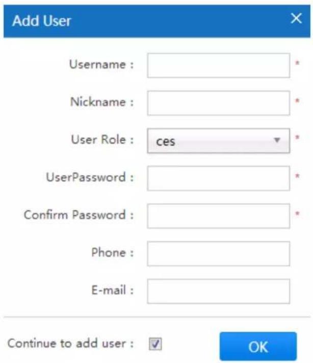 Dahua Technology VCS-MCU91B0 - Adding Users - 1
