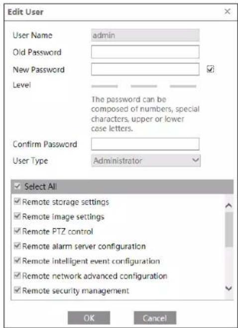 Speco Technologies O4BLP2M - Modify user: - 1