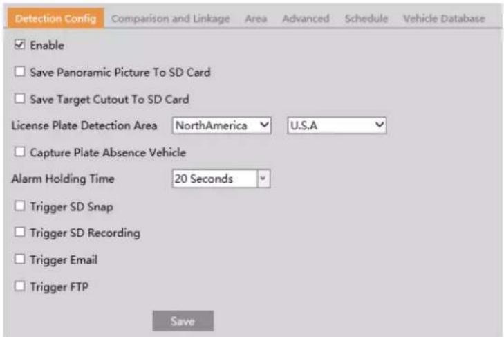 Speco Technologies O4BLP2M - Automatic Number Plate Recognition (ANPR) Settings - 1