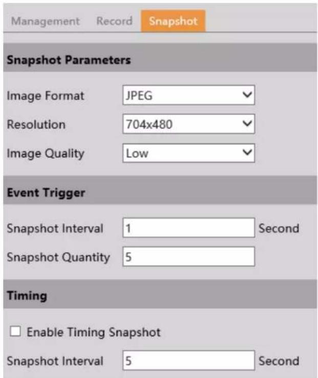Speco Technologies O4BLP2M - - Snapshot Settings - 1