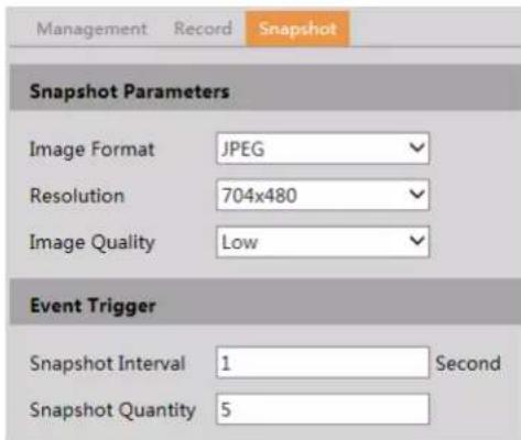 Speco Technologies O4FT2W - - Snapshot Settings - 1