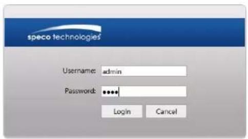 Speco Technologies O4FT2W - Web Access and Login - 3