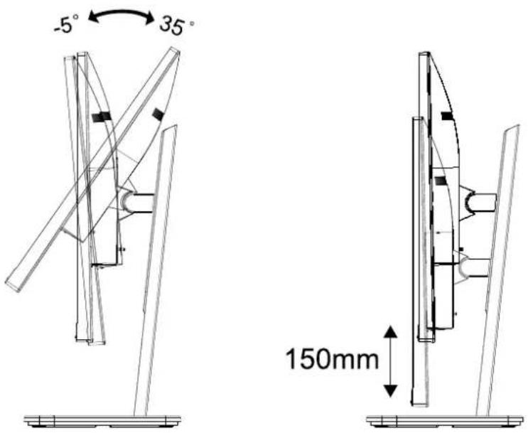AOC Q24P2C - Adjusting Viewing Angle - 1