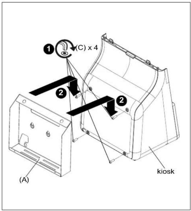 Chief SKM24ASC - Installing Kiosk to Kiosk Bracket - 1