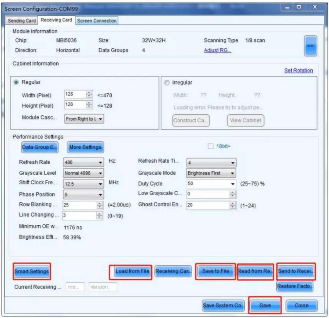 Hikvision DS-D4429RO-CB - Receiving card Settings - 1
