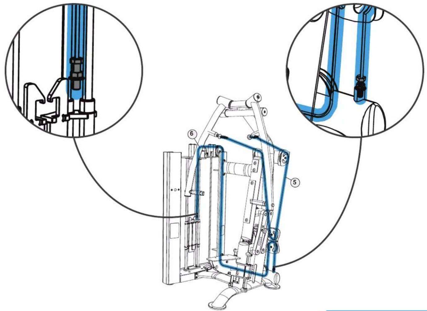 True SPL0900 - STEP 3—ROUTE CABLE THROUGH UPRIGHT AND MAIN FRAME ASSEMBLIES - 5