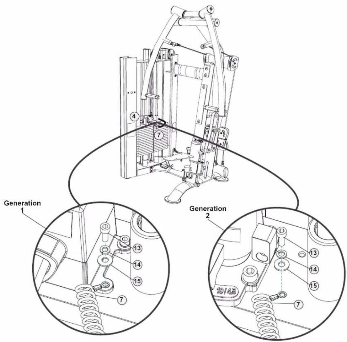 True SPL0900 - STEP 4—ATTACH WEIGHT STACK TO UPRIGHT ASSEMBLY CONTINUED - 1